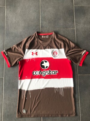 FC Pauli Fußball Trikot Under Armour, Rot, Weiß, Braun, M