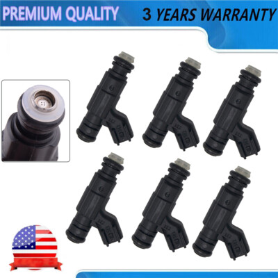 FJ703 Fuel Injector 6Pcs For 05-08 Buick Allure LaCrosse 04-06 Cadillac CTS SRX