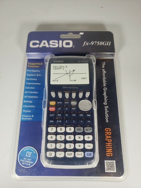 New Casio Fx 9750gii Graphing Calculator Blue Usb For Sale Online