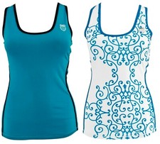 K-SWISS WOMENS 19859 RACERBACK SHELL TANK RUNNING YOGA EXERCISE TENNIS