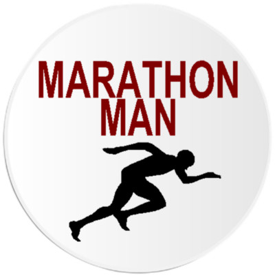 Marathon Man - 10 Pack Circle Stickers 3 Inch - Athlete Runner Running ...
