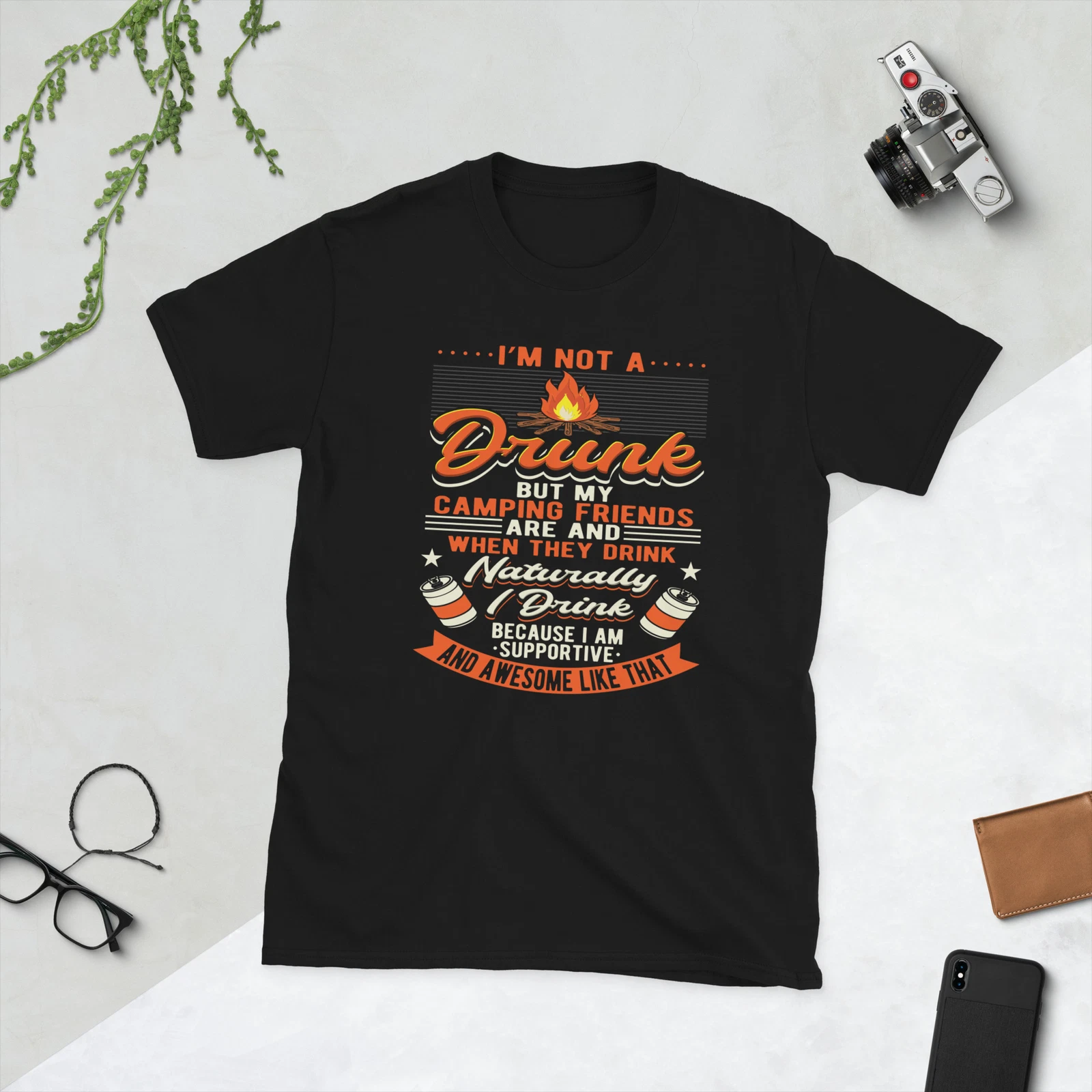 I'm Not A Drunk But My Camping Friends Are Beer Drinking T Shirt