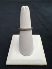 Engravable Simple High Polished Thin Band Sterling Silver Ring Size 6