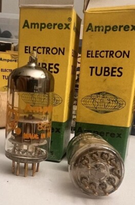 NOS  MATCHED PAIR GOLD PIN E88C 8255 LOW NOISE TUBE