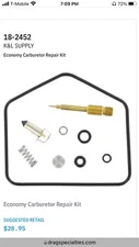 K&L Supply - 18-2452 - Economy Carburetor Repair Kit KZ750 KZ 750