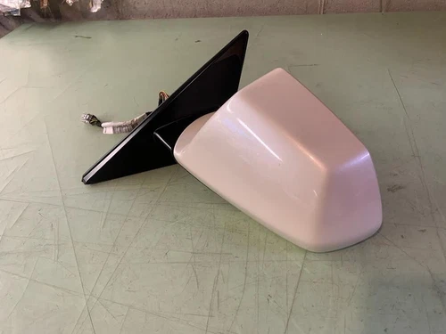 08-14 OEM Cadillac CTS FRONT LEFT Door Power Mirror Assembly WHITE