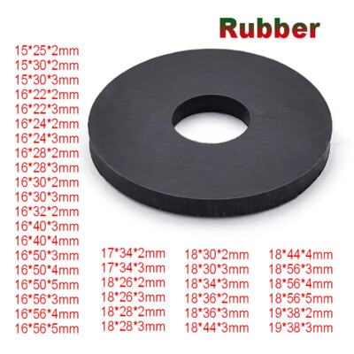 #ad Nitrile Rubber Rubber Flat Round Ring Washer Seal Gaskets NBR Washers M15 M19 $107.70
