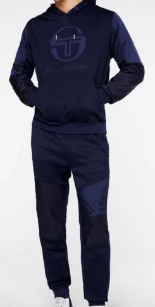 Мужская толстовка на молнии с логотипом Sergio Tacchini STF22M50391 темно-синий Маленький размер 14890₽