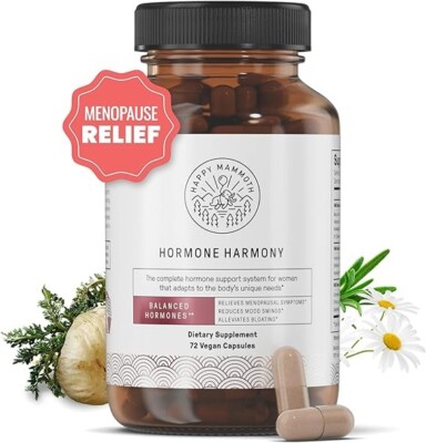 Happy Mammoth Hormone Harmony Natural Hormonal Support for Women, Relief for Men