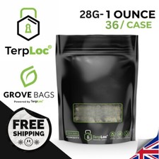 Terploc 36 Case 1OZ / 28G Grove Bags Window Mylar Grip Seal Pouch - Tracked 48