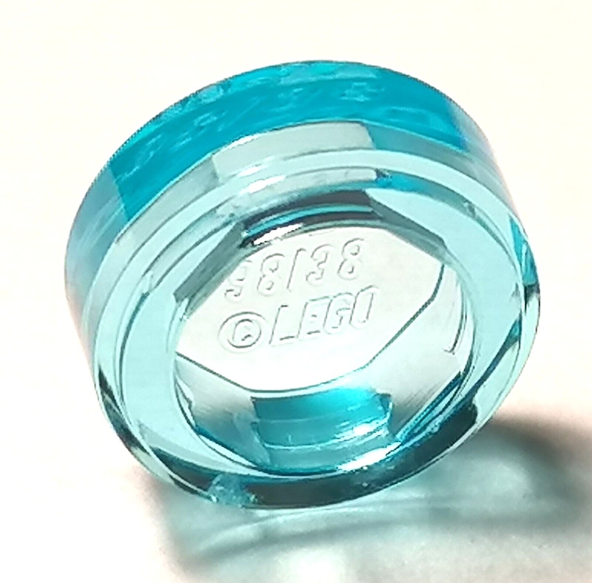 Lego 98138 - Trans-Light Blue Tile Round 1x1 (Quantity 1) | eBay