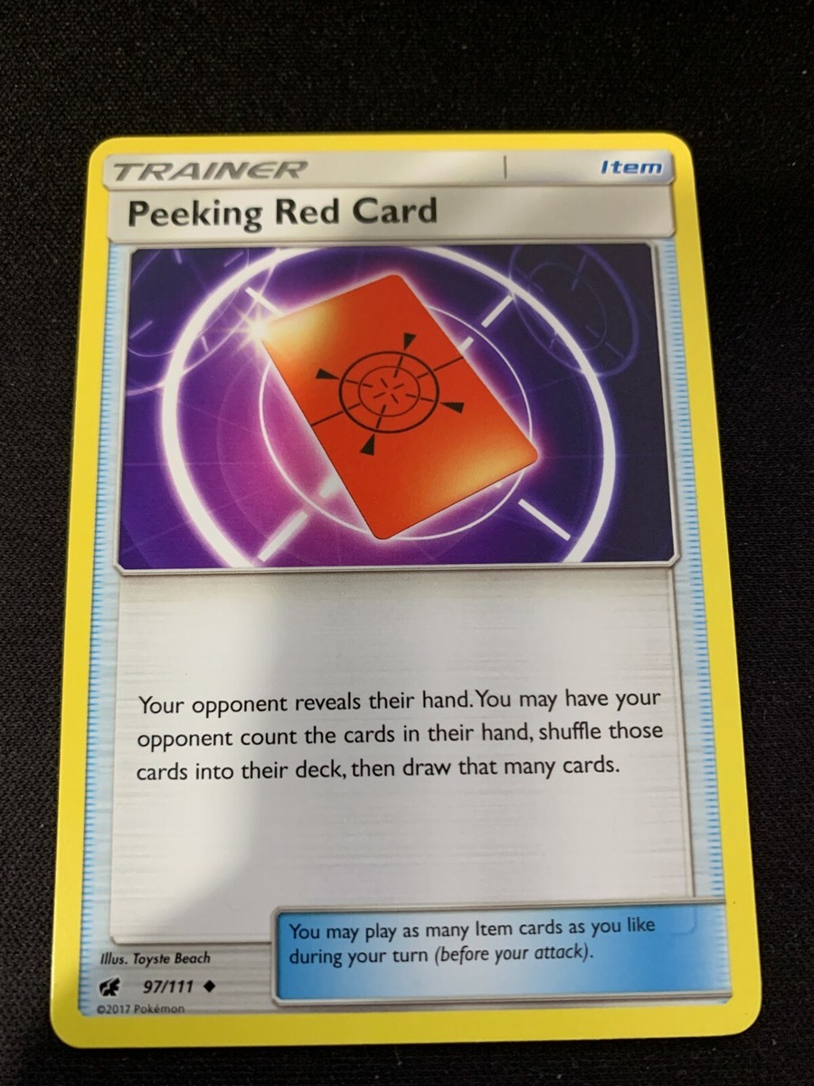 pokemon tcg peeking red card Sun & Moon Ultra Prism - - 169/156 then draw that many cards Pokemon SM Ultra Prism Trainer