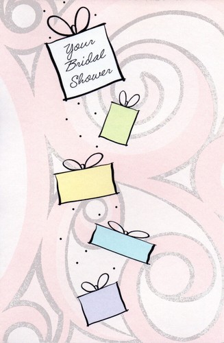 Warm BRIDAL SHOWER Card FOR BRIDE Gifts, Pink,  by American Greetings + Envelope - Foto 1 di 4