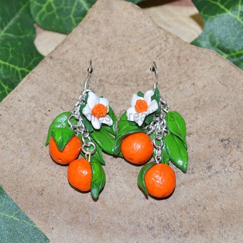 Orange Earrings for Festivals, Weddings Formal or Occasion Earrings very Kitsch! eBay
