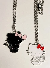 Naughty And Nice Hello Kitty Charm Necklaces