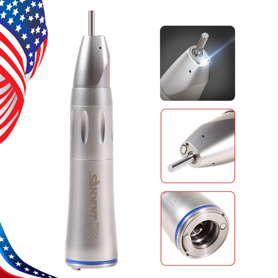 Dental 1:1 optic fiber low speed straight surgical handpiece external ...