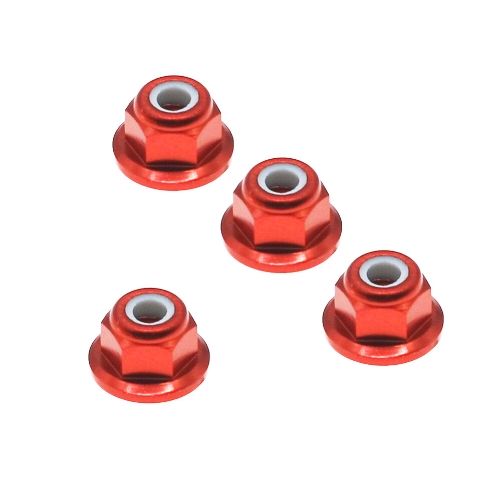 RCAWD FLANGED NYLOC LOCK NUT M4 4MM FOR 1-10 ARRMA 3s&Mega Vorteks Senton