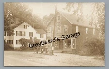 RPPC Socony Gas Station Hill Store KINGSTON RI Rhode Island Real Photo Postcard