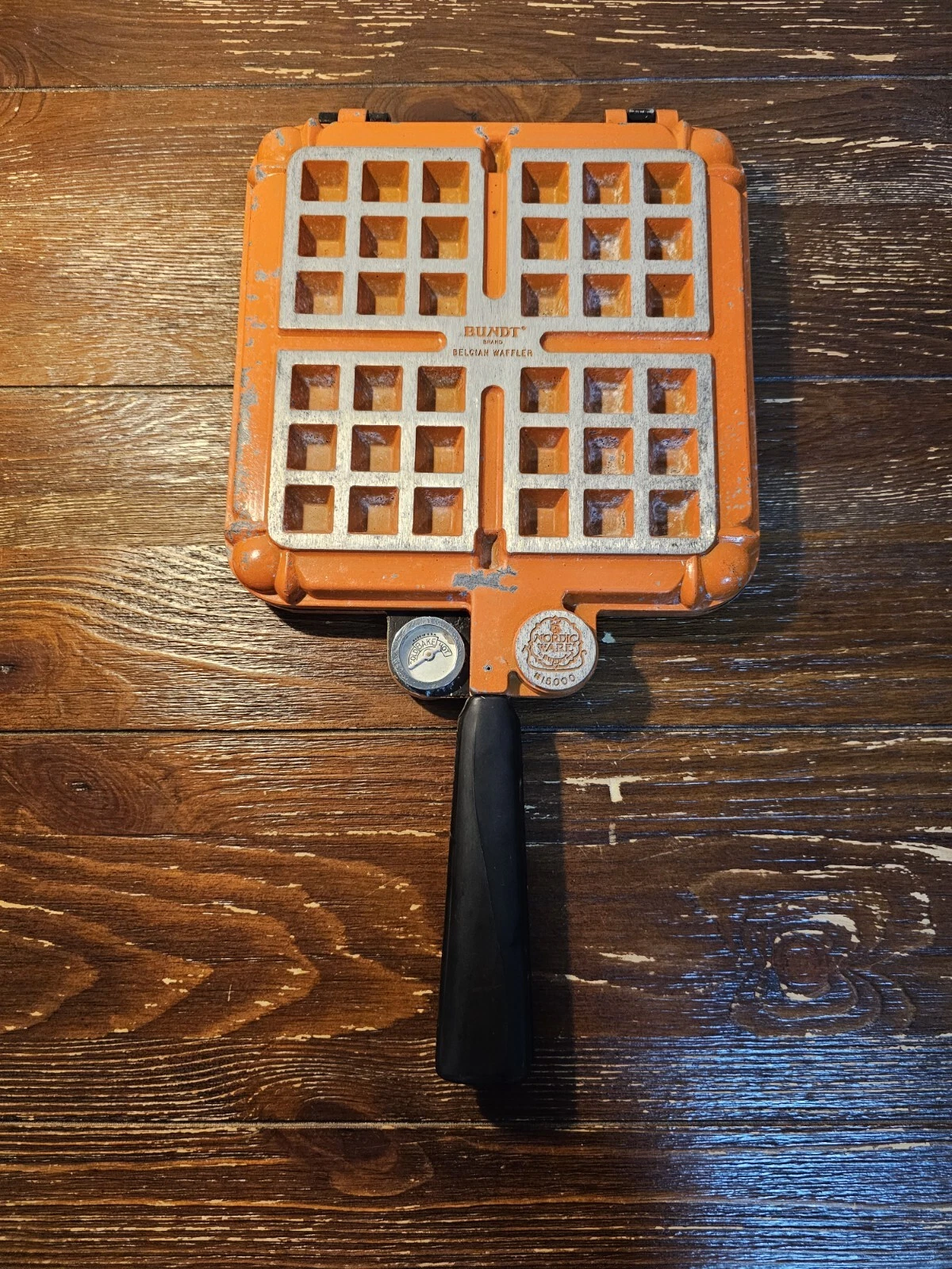 Vintage Nordic Ware #15000 Hinged Stove-Top BELGIAN WAFFLE IRON Outdoors Camping