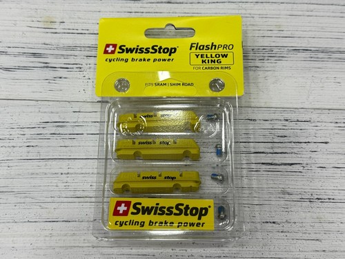 SwissStop Flash Pro Brake Pads ( For Carbon Rims ) Yellow King fits Shimano/Sram - Picture 3 of 3