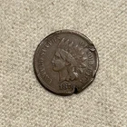 1876 Indian Head Cent Penny, VF Cut-up Better Date
