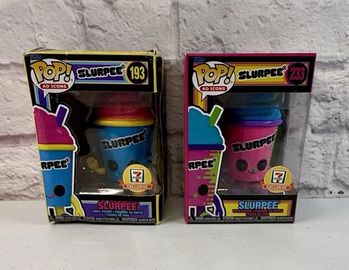 *BRAND NEW* Lot of 2 Funko Pop Ad Icons Slurpee 7-11 Exclusive Pink 193 233
