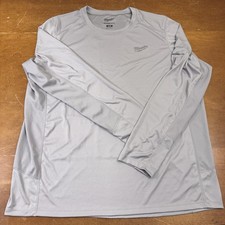 Milwaukee Shirt Mens 2XL Gray Workskin Lightweight Performance Long Sleeve