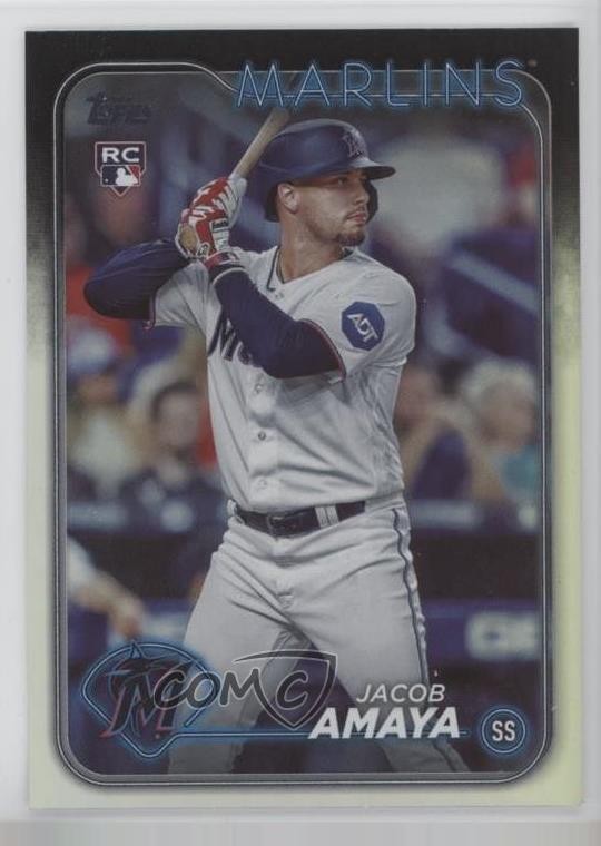 2024 Topps Series 1 Rainbow Foil Jacob Amaya #144 Rookie RC fm0