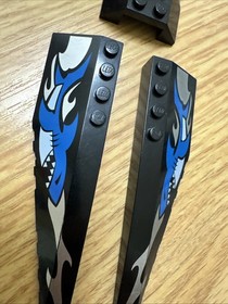 Lego City 7045 Hovercraft Hideout Shark Bow Angle 3x12 Left & Right & Mid 47695