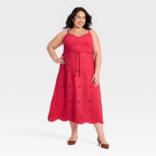 Women Crafted Midi Sundress - Universal Thread Pink 3X