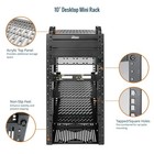 Tecmojo 12U Network Rack, 10 inch Mini Server Rack with 12U/10in/Black — photo 6