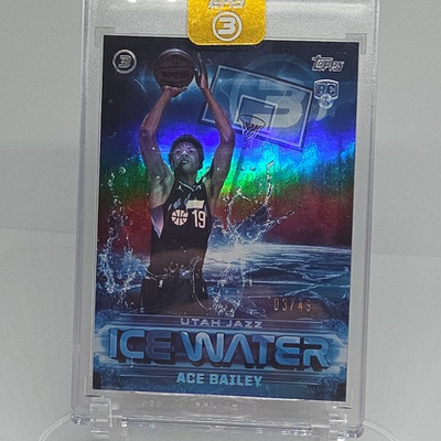 #ad Topps Ice Water Ace Bailey Rookie Serial Numbered #IW 5 Utah Jazz 49 2025 $85.00
