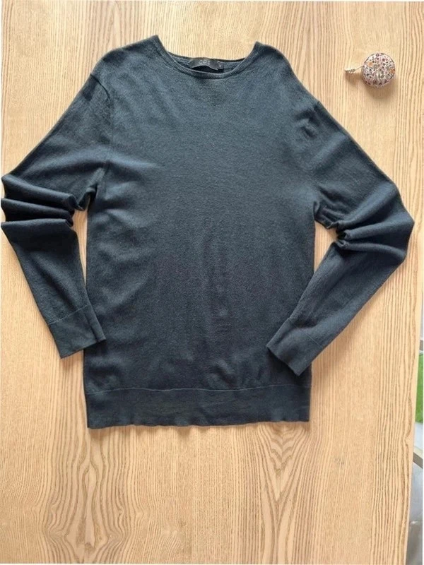 COS Grey 75%% Merino Wool 25% Silk Sweater