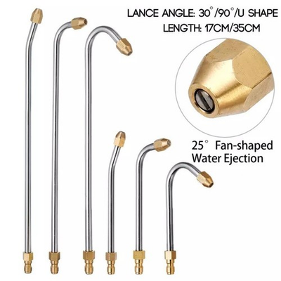 #ad 30° 90° U Shape Pressure Car Washer Angled Lance Spray Wand Water Nozzle $15.06