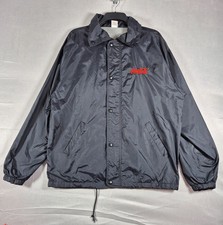 Vintage 80s Coca Cola Staff Jacket Large Black Coaches Windbreaker Fruit Of The