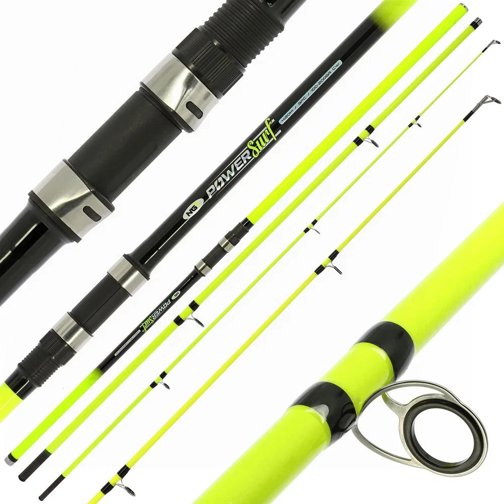NGT 14Ft Power Surf Beachcaster Rod Shore Sea Surf Fishing Rod 3pc 4-7oz CW