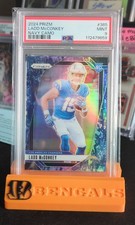 2024 Panini Prizm - Rookies Ladd McConkey #365 Navy Camo Prizm /25 (RC) PSA 9