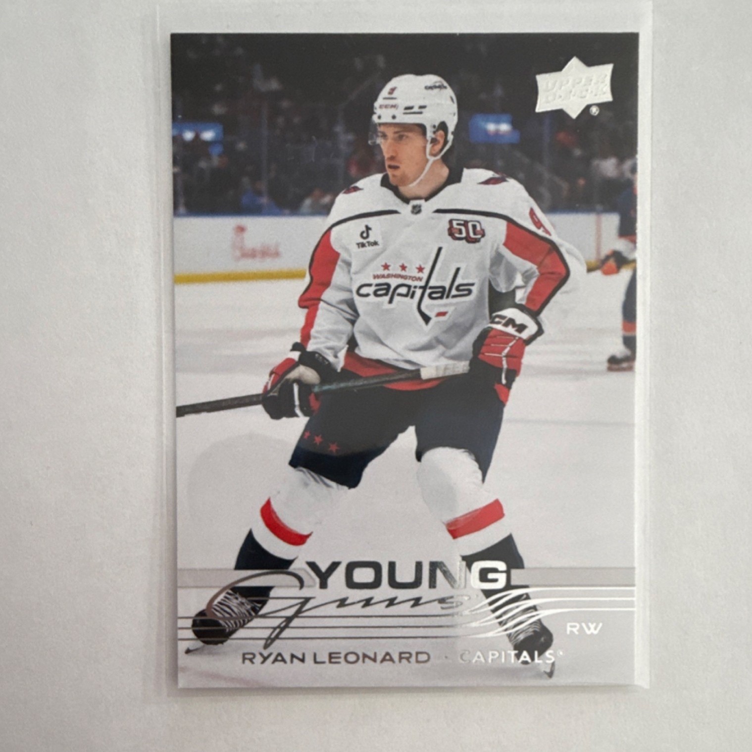 Upper Deck 2025-26 Series 1 Ryan Leonard Young Guns Washington Capitals #238