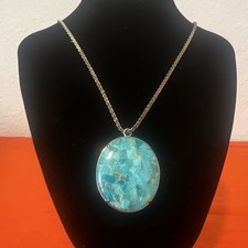 22  925 Sterling Silver Round Turquoise & Aba...