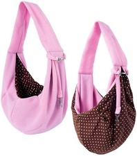 Pet Sling Carrier Bag Travel Tote for Cats Dogs, Up to 16 lbs Pink Pink