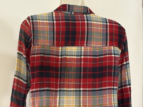 American Eagle morbida flanella taglia XS L. manica a polsino multicolore bottoni davanti 2 Po - Foto 7 di 9