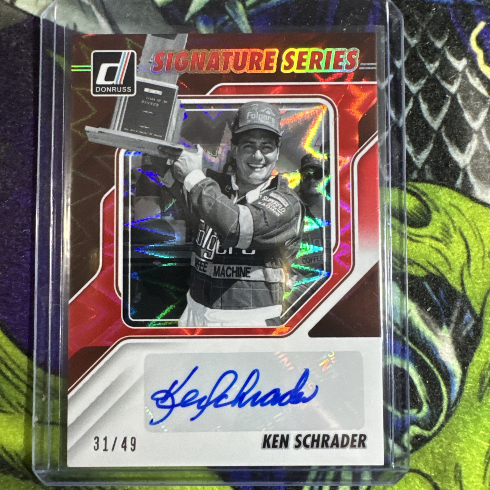 2026 Donruss Racing KEN SCHRADER Red Xplosion Signature Series Auto /49 #SS-KSR