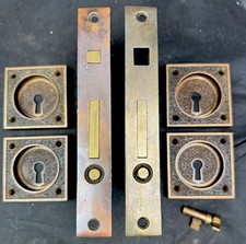 Russell and Erwin Amarat Damascene Victorian Pocket Door Sliding Door Set Square