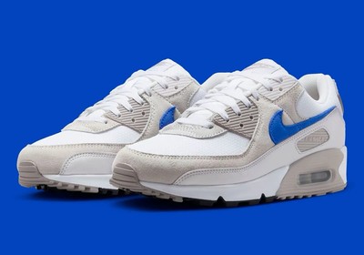 nike air max 90 white blue grey