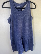 Girls Large BCG Athletic Romper   Blue Heather, Size Large 12/14 Racerback