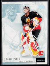 2002-03 Upper Deck Mask Collection ROMAN TUREK/JAMIE MCLENNAN #13 Calgary Flames