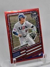 2026 Panini USA Baseball Grady Emerson Red Foil 22/199 #141 18U Team SP NM