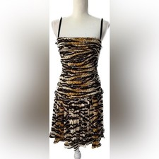 NWT $750 Dolce & Gabbana Animal Print Mini Dress Size 42 IT
