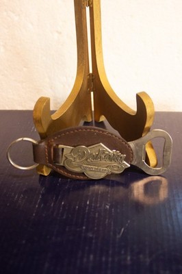Dakota Cigarettes Bottle Opener Keychain   Vintage Promo   Leather & Metal   5''