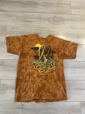 Rainforest Cafe Vintage Y2K Animal Letters Orange Shirt Size Medium